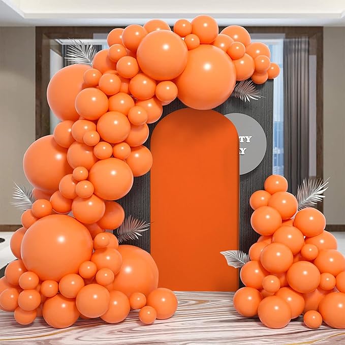 7.2FT Wedding Arch Covers Arch Backdrop Cover Arch Stand Covers Set Arch Cover Spandex Fabric Stretchy Backdrop for Wedding Birthday Party Decoration Baby Shower (Candy Orange)