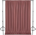 DWCN 10x8 FT Dusty Rose Backdrop Curtains for Parties, Photography Backdrop Drapes with Rod Pockets for Wedding Decorations Stage Birthday Family Gatherings, 2 Panels 5ft x 8ft