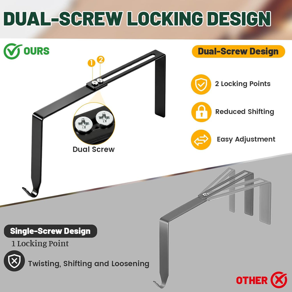 adjustable cinder block wall hangers, 6.2-11.5 inch black, close-up detail