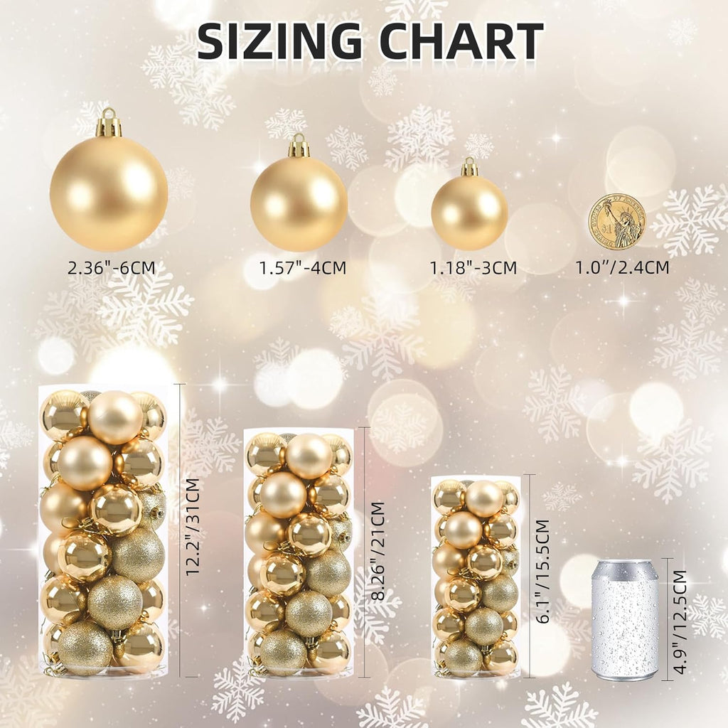 24ct Blue Christmas Ball - 1.18 Inch Shatterproof Christmas Tree Decoration Ornaments Hanging Ball for Xmas Tree, Holiday, Wedding, Party