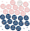 80 Pcs Gender Reveal Button Pins, Team Boy or Girl Pins, Pink Blue Button Pin for Baby Shower Party Favors Gender Reveal Party Supplies.1.5 Inch