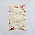 25PCS Pearl Ivory Laser Cut Wedding Invitations Cards with Envelopes,Blank Inner Sheets,Ribbons for Wedding Bridal Shower Quinceañera Engagement Birthday Invites