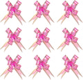 4" Gift Wrap Bows, 10 Pack Christmas Pull Bow Baskets Present Wrapping Ribbon Bows for Party Ceremony Wedding Decor, Pink