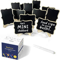 12pcs Mini Chalkboard Signs with Stand,Food Labels for Party Buffet, Food Tag/Name Card for Wedding Table, Name Tag Drink Labels Taco/Candy Bar/Bake Sale Food Sign, Catering Supplies Buffet Display