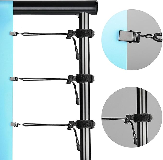 SLOW DOLPHIN Photo Video Studio 10ft (W) x 9.2ft (H) Heavy Duty Adjustable Photography Backdrop Stand Background Support System Kit with Carry Bag
