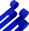 4 Rolls Crepe Paper Royal Blue Streamers – Perfect for Streamers Party Decorations, Wedding, Birthday, Graduation Party, Independence Day, Colored Decor, and DIY Craft Supplies(1.8 Inch x 82 Ft/Roll)