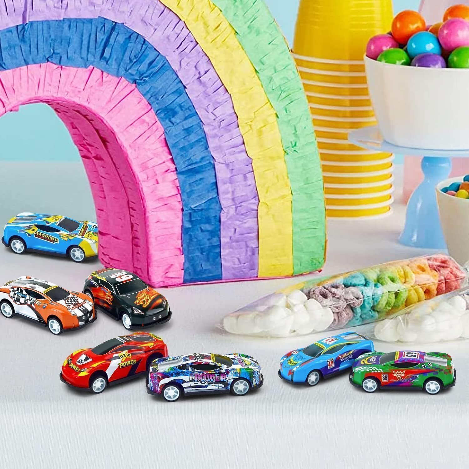 Vileafy 30 Mini Race Cars for Classroom Prizes, Party Favors for Kids 4-8 Years Old, Bulk Small Pull Back Car Toys for Treasure Box, Mini Toys Cars for Boys and Girls Goodie Bag Stuffers for Kids