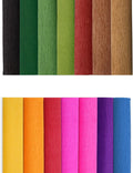Crepe Paper Flower DIY 14 Colors, 9.8 x 98 Inch Wide Paper for Gift Wrapping, Crafts, Flower Birthday Parties Weddings Festival Decoration (Multiple Colors 1)