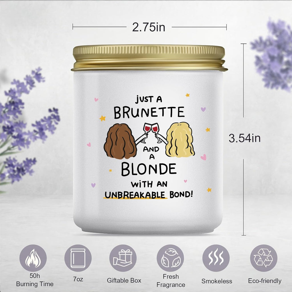 Lacrima Birthday Gifts for Women - Best Friend Friendship Birthday Gifts for Women Bestie BFF, Lavender Candle Gift