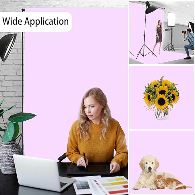 Light Purple Photography Backdrop for Photoshoot, Photo Backdrop Curtain, Perfect Light Purple Backdrops for Party Portrait Photoshoots Video Studio 8FTx10FT