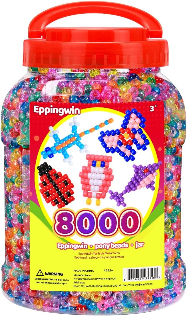 eppingwin 8000+pcs wholesale large pony beads (6x9 mm), main product view