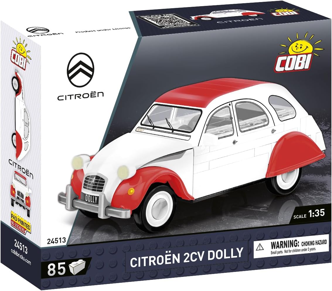 cobi citroen 2cv dolly vehicle building set, 85 shown in use
