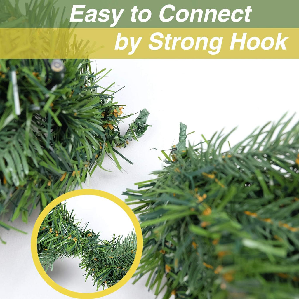 homekaren christmas garland 9 ft by 12 inch, package contents