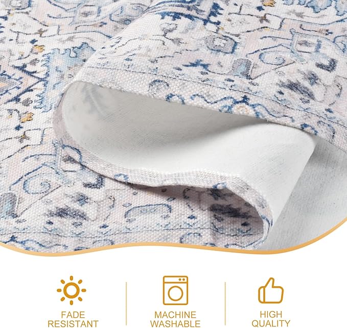 Snycler Table Runner Boho Table Runners Vintage Elegant Farmhouse Table Center Linen Decor for Home Dining Party Entrance (13x48 Inch) Boho-White