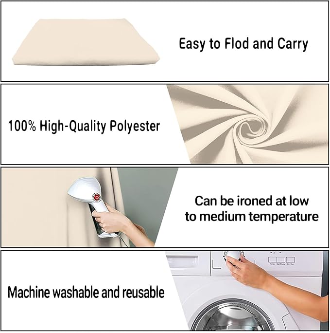 Cream Backdrop for Photoshoot 8x10ft Zoom Meeting Photo Studio Shooting Props