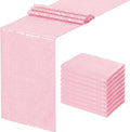 Pink Table Runner 10 Packs 12x72 Inches Sequin Glitter Table Runners for Party Bridal Baby Shower Event Party Wedding Table Decor