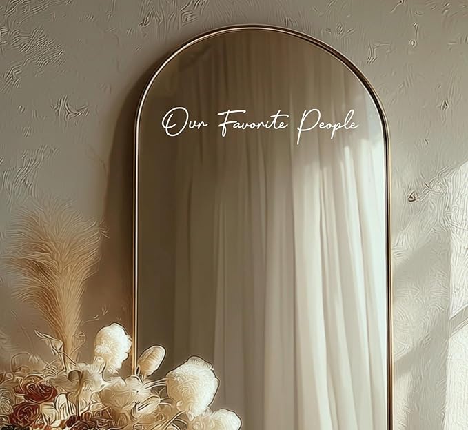 Our Favorite People Seating Chart Decal Wedding Seating Chart Header Decal for Mirror Our Favorite People Welcome Sign Wedding Welcome Vinyl (White, Width 20")