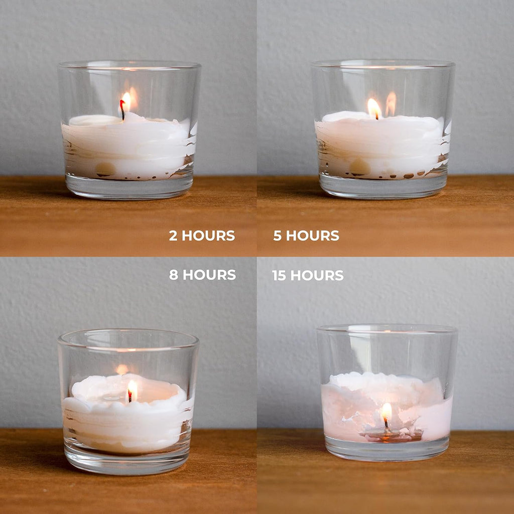 CANDWAX Unscented Ivory Votive Candles Set of 36 - Clean-Burning, Long-Lasting 15 Hour Burn - Ideal for Weddings, Home Décor, Spa, Events - Bulk Value for Versatile Use