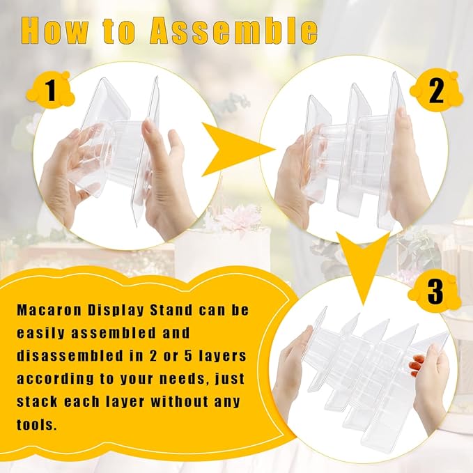 5 Tiers Square Macaron Tower Stand Cake Display Rack Cupcake Stand Desserts Display for Wedding Birthday Party Decor