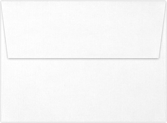LUXPaper A7 Invitation Envelopes | Peel & Press | 5 1/4" x 7 1/4" | White Linen | 80lb. Text | 500 Qty