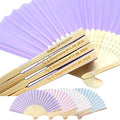10pcs Personalized Purple Folded Hand Fans, Custom Folding Hand Fans for Wedding Guests, Wedding Gift Party Favors Church Fans Handheld, Birthday Party Supplies Bridal Shower Gifts