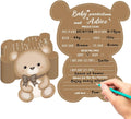 Justforjoyful 50 Pcs Teddy Bear Baby Shower Game Set Prediction and Advice Cards We Can Bearly Wait Baby Shower Decorations Bear Best Wishes Gender Neutral Game Party Activity Supplies