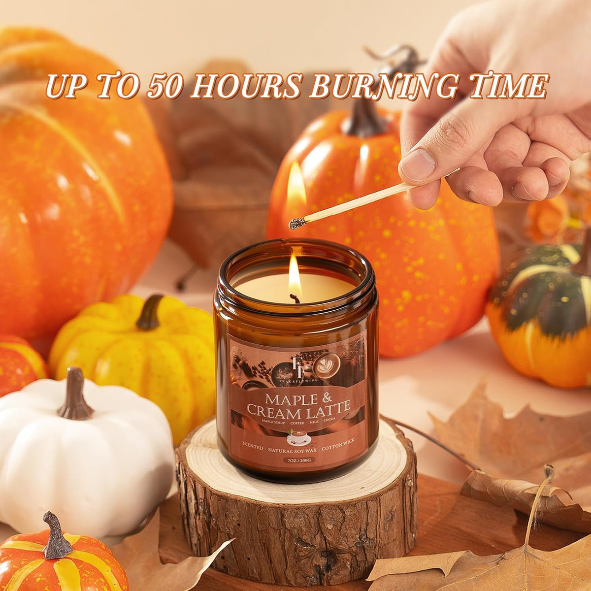 Fall Candles Set, 6 Pack Candles for Home Scented Natural Soy Wax, Autumn Gif...