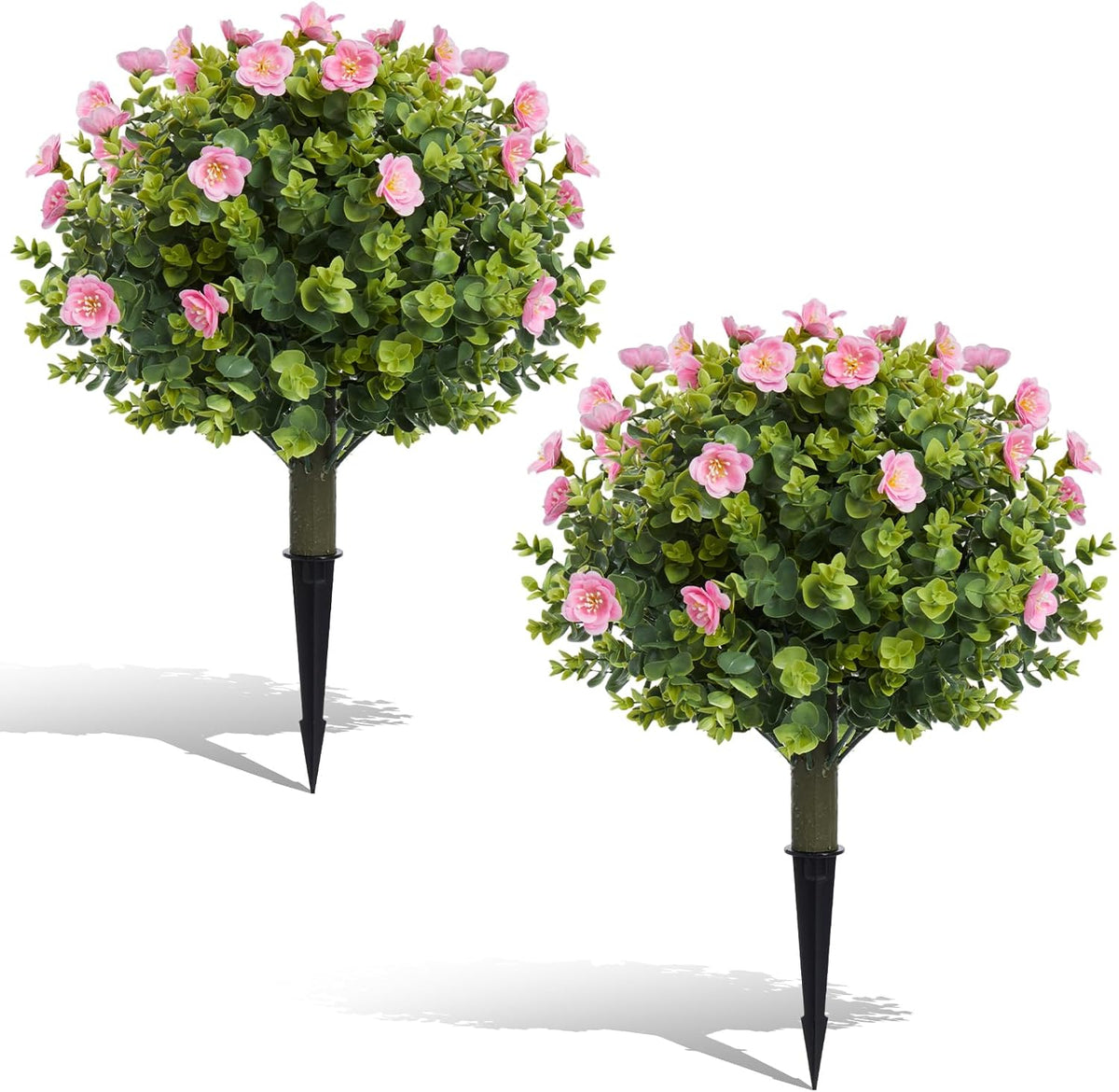 mgwill 20" artificial camellia topiary ball tree with, main product view