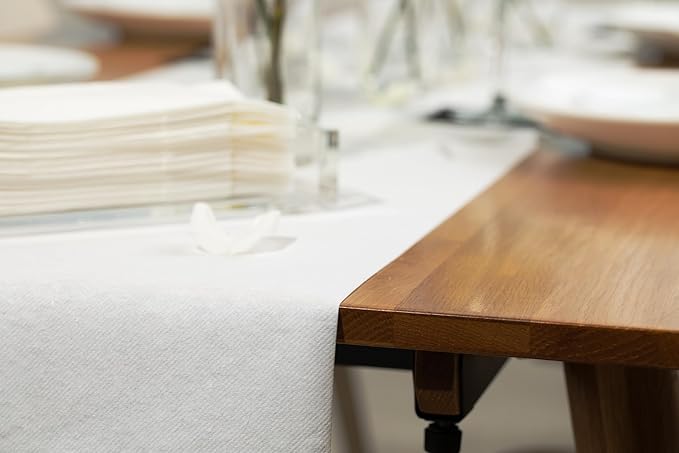 American Homestead Paper Table Runner Roll - 78 ft. Disposable Linen-Like Table Cover Roll - 20 Perforated Table Runners (16" x 48") for Parties, Weddings, and Events -Green
