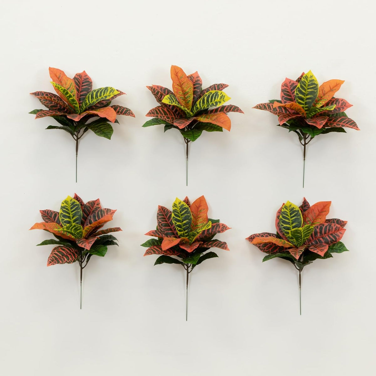 nearly natural 17” garden croton artificial (real touch) showing dimensions