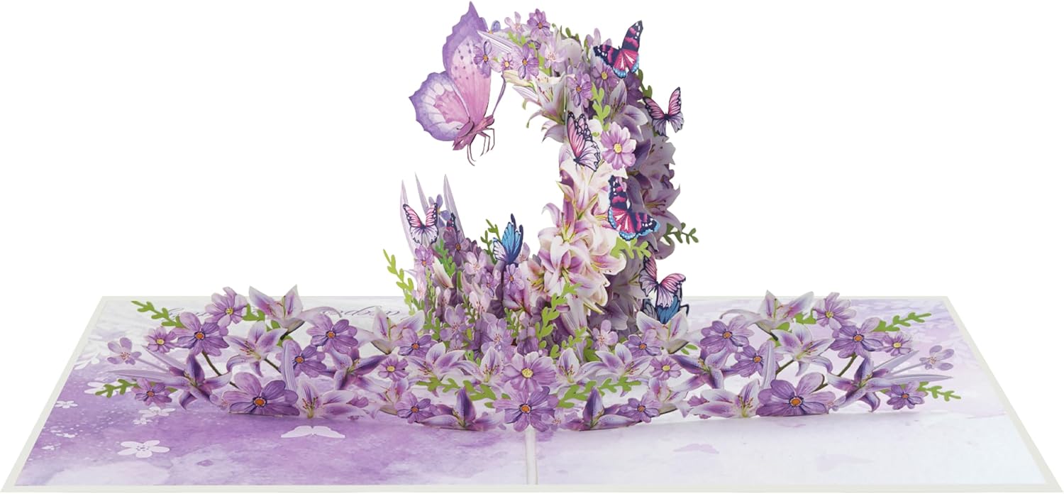 Moon Butterflies Pop Up Sympathy Cards with Envelopes, Sorry for Your Loss Card, Religious Pop Up Sympathy for Loss of Loved one, Mother, Father, Husband (PQ Moon Butterflies)