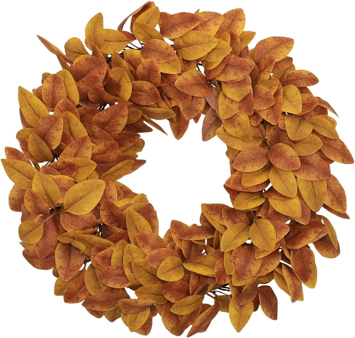 20" fall wreath for front door, artificial autumn, main product view