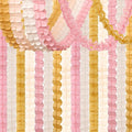 Pink-Peach Gold Party-Decorations Streamers-Garland - 12pcs 4-Leaf Clover Paper Streamer,Bridal Shower Girls Baby Shower Birthday Engagement Wedding Bachelorette Brunch Banners Decor Ouruola