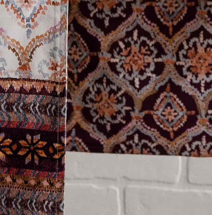 Maison d' Hermine Table Runner 100% Cotton Double Layer Table Runners 72 inches Long for Thanksgiving Christmas Decorations Home Kitchen Dining Party Wedding (Fair Isle, 14.5" x 72")