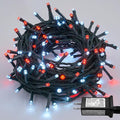 YEGUO 66ft 200 LED Christmas Lights Outdoor Waterproof, 8 Modes Purple String Lights Plug in, Green Wire Twinkle Tree Lights Indoor with Timer Memory