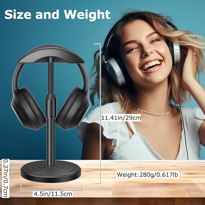 Headphone for Desk Hanger Holder Organizer Keeper Racks Storage Mount Gaming Headset Stand Premium Functional Craftmanship Headset Stand (Plastic)