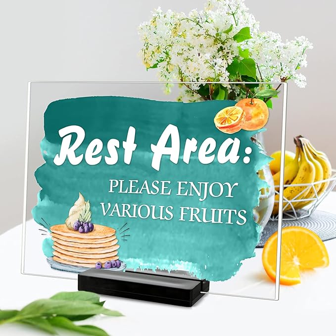 Acrylic Sign Stand Card Holder, 10 PCS Place Sign Holders with Card Slot, Stands for Acrylic Signs, Table Numbers Display Stands for Meeting/Menu/Table Numbers (Black)
