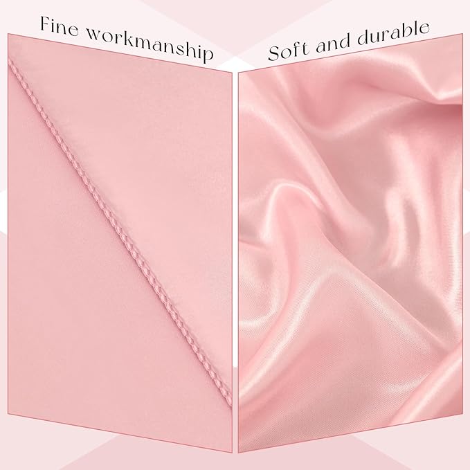 6 Packs Satin Tablecloth 57 x 108 Inch Rose Gold Rectangular Table Cloth Silk Tablecloth Smooth Fabric Overlay Satin Table Cover Decoration for Wedding Party Banquet Events