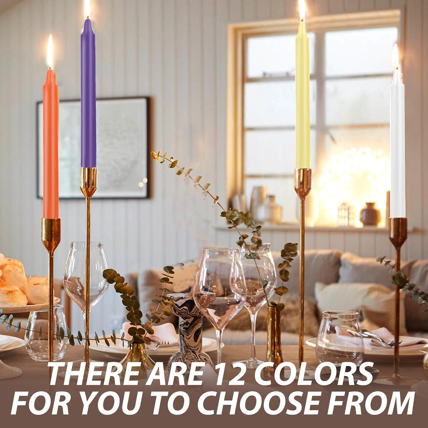 24 Pack Multicolor Spell Chime Candles – Premium Mini Unscented Taper Candles for Rituals, Prayer, Meditation, Altar, Spells – 4" Tall – Ideal for Witches & Spiritual Practices