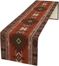 Aztec Table Runner Southwestern Ethnic Style Geometric Navajo Tribe Abstract Pattern Vintage Rustic Table Dinner Table Runner 13x60 Inch