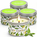 Sage Candles Gift Set, 4 Pack Natural Soy Wax White Sage Smudge Kit with Healing Crystals, House Cleansing & Negative Energy, Spiritual Meditation & Aromatherapy, Housewarming Birthday Self Care Gifts
