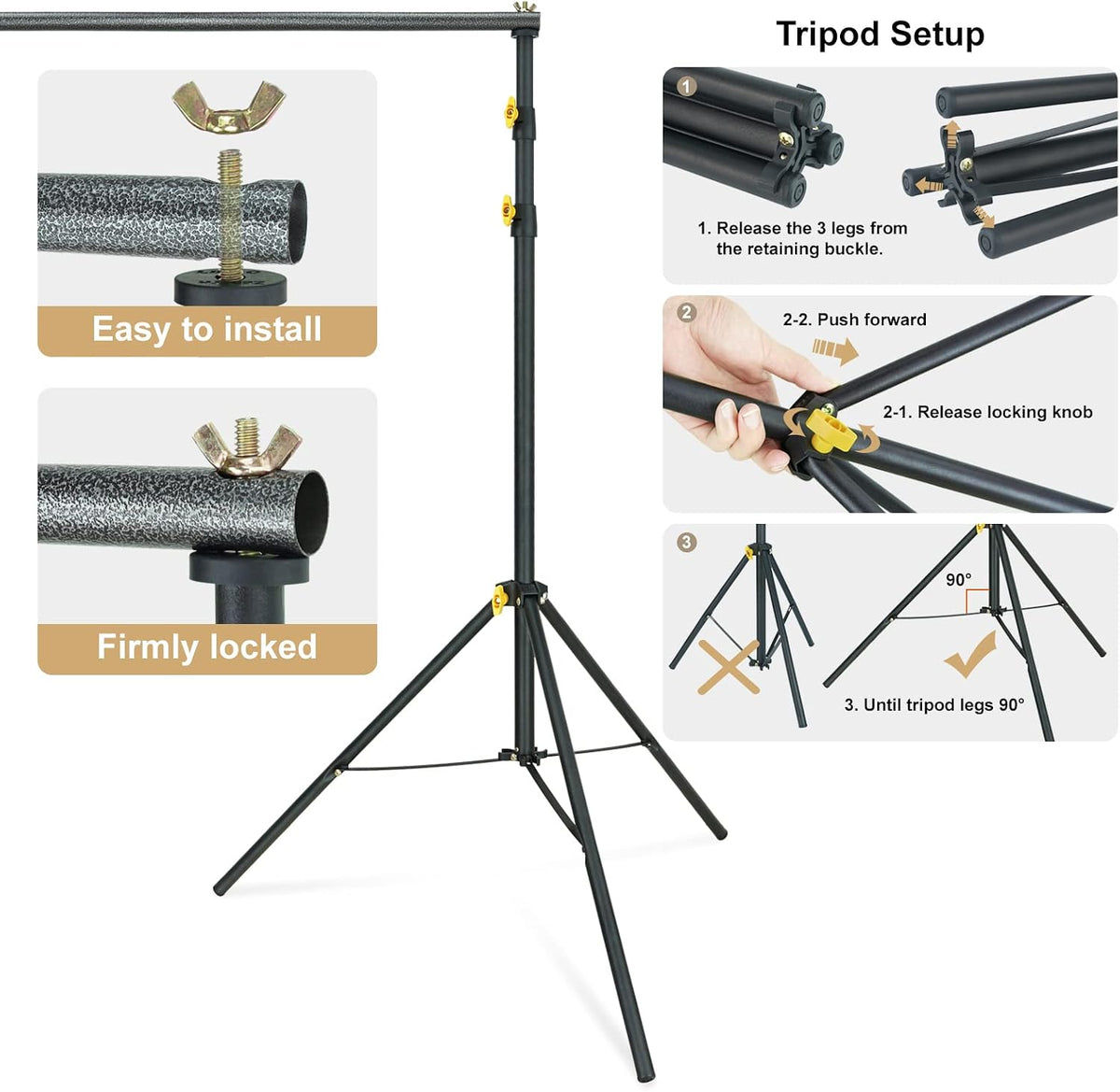 LINCO Lincostore Backdrop Stand Kit 10x6.5ft for Photography 4171
