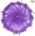 Wudygirl 100pcs Sheer Organza Bags 5‘’x7‘’ Purple Drawstring Packages License Jewelry Lipstick Pouches Baby Shower Party Wedding Favors Cookies Candy Favor Bags(100pcs Purple 5X7)