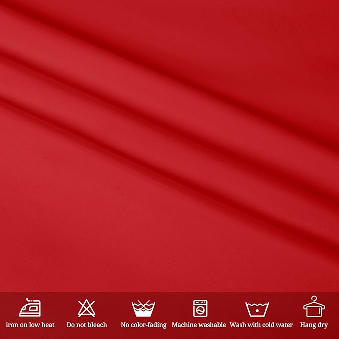 10 Pack Round Tablecloths - 120 Inch Red Polyester Cover for Round Tables, Stain and Wrinkle Resistant Washable Fabric Cloth for Wedding Banquet Parties