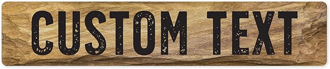 Custom Sign, Custom Street Sign, 11 Font Colors, 13 Font Styles, 4 Hole Options, 22 Sizes, 6x30 Inches, Rust Free DiBound, Fade Resistant, Made in USA by My Sign Center (Stone)