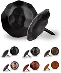 10 Pack 1.5" Round Head Iron Clavos Decorative Nails – Black – Handmade Rustic Round Fasteners for Farmhouse Shutters, Faux Wood Beams, Barn Doors, Shutters, Gates – Ornamental Wood Accent