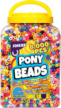 joicee 8000pcs pony beads bulk for bracelets kandi, main product view