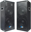 Grindhouse Speakers - GH210L-Pair - Pair of Passive Dual 10 Inch 2-Way PA/DJ Loudspeaker Cabinets - 1050 Watt each Full Range PA/DJ Band Live Sound Speaker