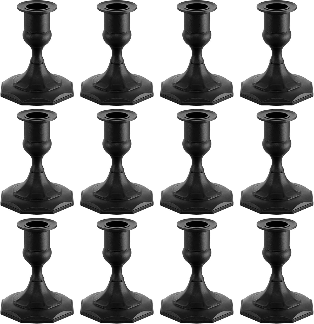 Black Taper Candle Holder Bulks for Table Centerpiece