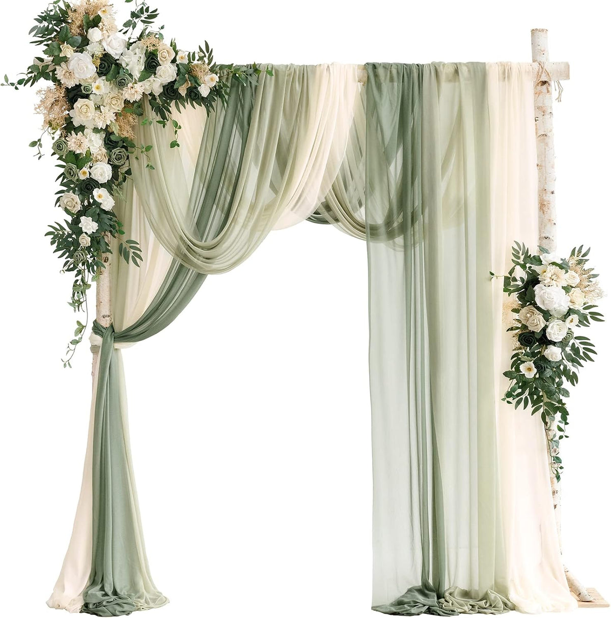 ling's moment wedding arch flowers, arbor decor, 5-piece, main product view